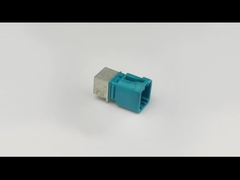 Konektor FAKRA Mini Quad Sudut Kanan Kode Z Air Biru Empat Port