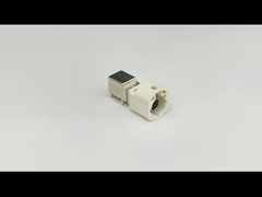 FAKRA HSD LVDS 4Pin Coaxial Cable Connector Tipe Sudut Kanan Untuk Pemasangan PCB